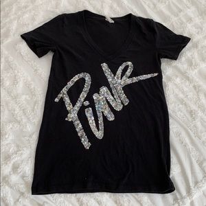 VS PINK BLING V-NECK PERFECT TEE